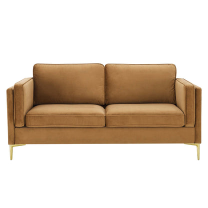 Kaiya Performance Velvet Sofa by Furniture for America