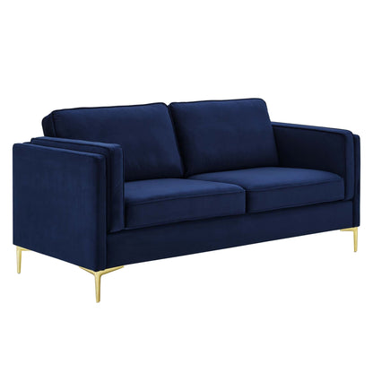 Kaiya Performance Velvet Sofa by Furniture for America