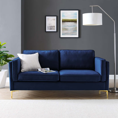 Kaiya Performance Velvet Sofa by Furniture for America
