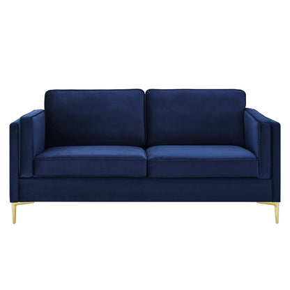 Kaiya Performance Velvet Sofa by Furniture for America