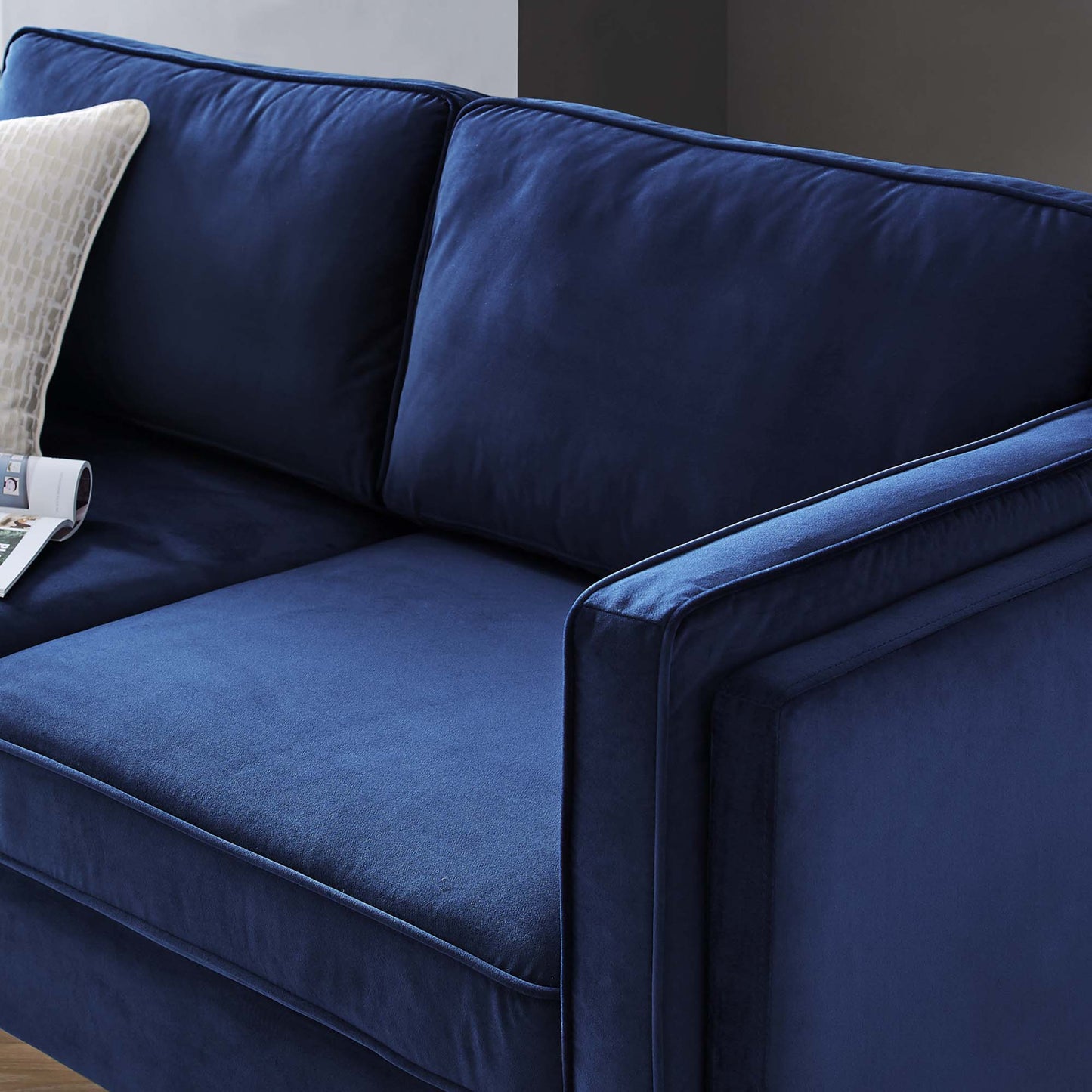 Kaiya Performance Velvet Sofa by Furniture for America