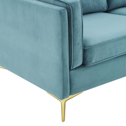 Kaiya Performance Velvet Sofa by Furniture for America