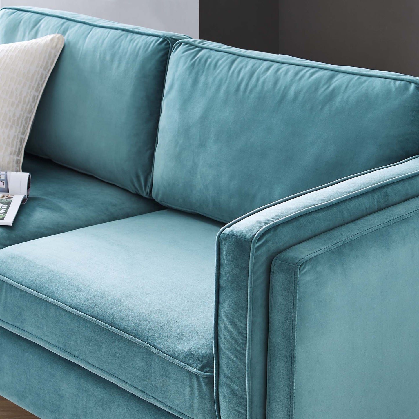 Kaiya Performance Velvet Sofa by Furniture for America