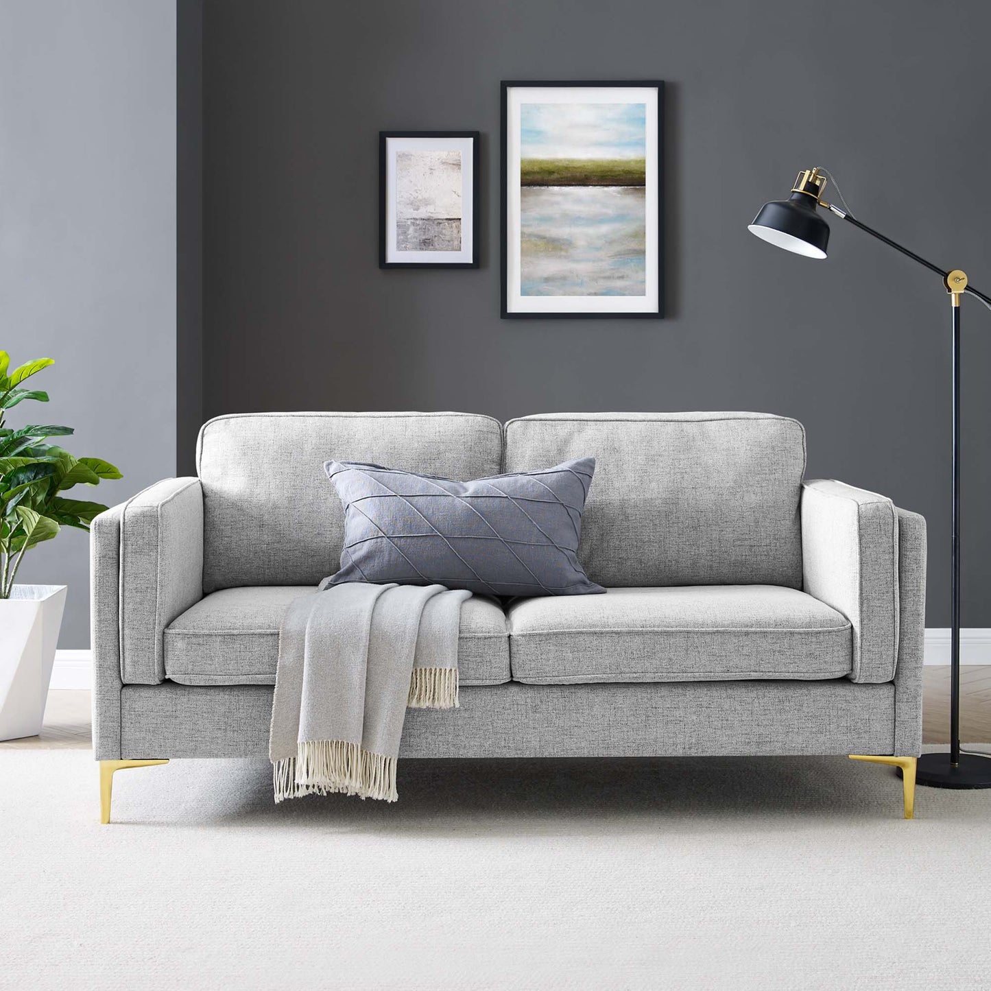 Kaiya Fabric Sofa by Furniture for America