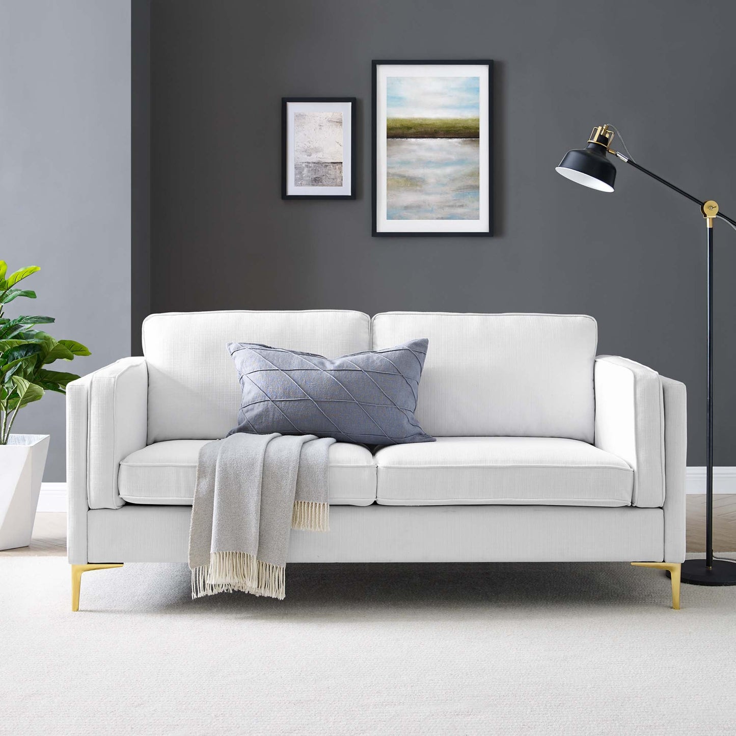 Kaiya Fabric Sofa by Furniture for America