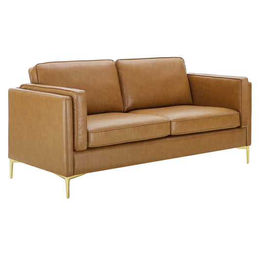 Kaiya Vegan Leather Sofa by Furniture for America