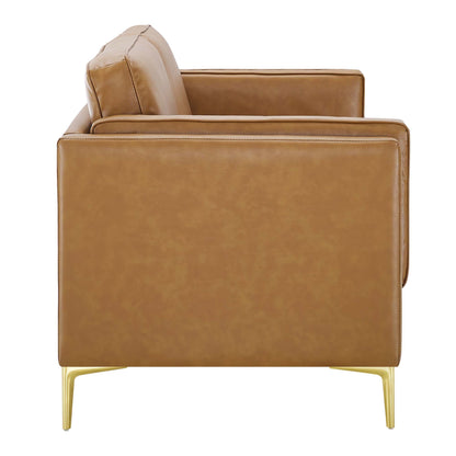 Kaiya Vegan Leather Sofa by Furniture for America