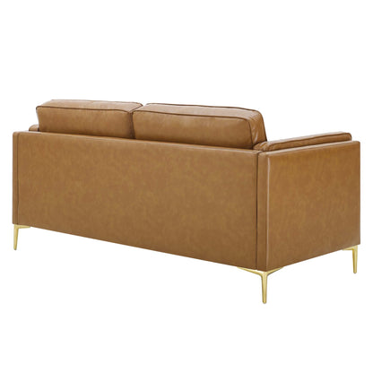 Kaiya Vegan Leather Sofa by Furniture for America