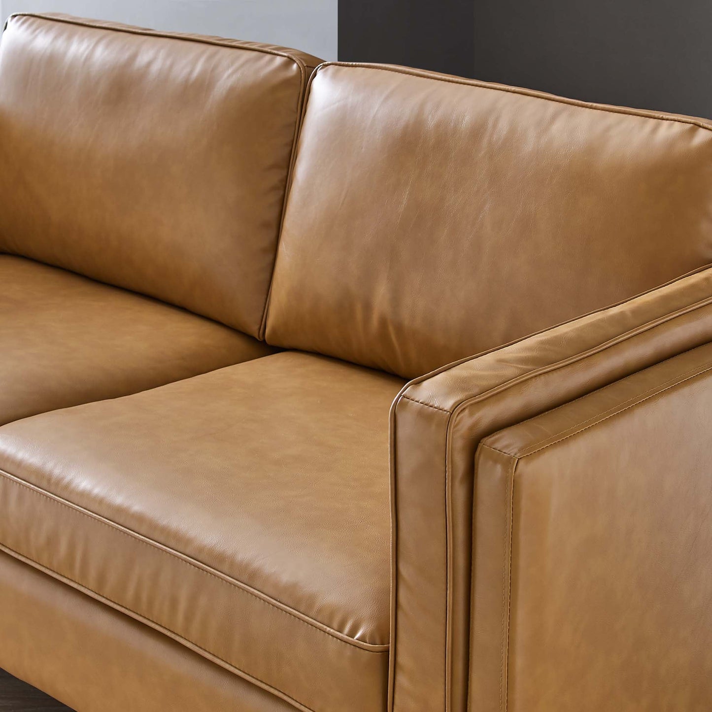 Kaiya Vegan Leather Sofa by Furniture for America