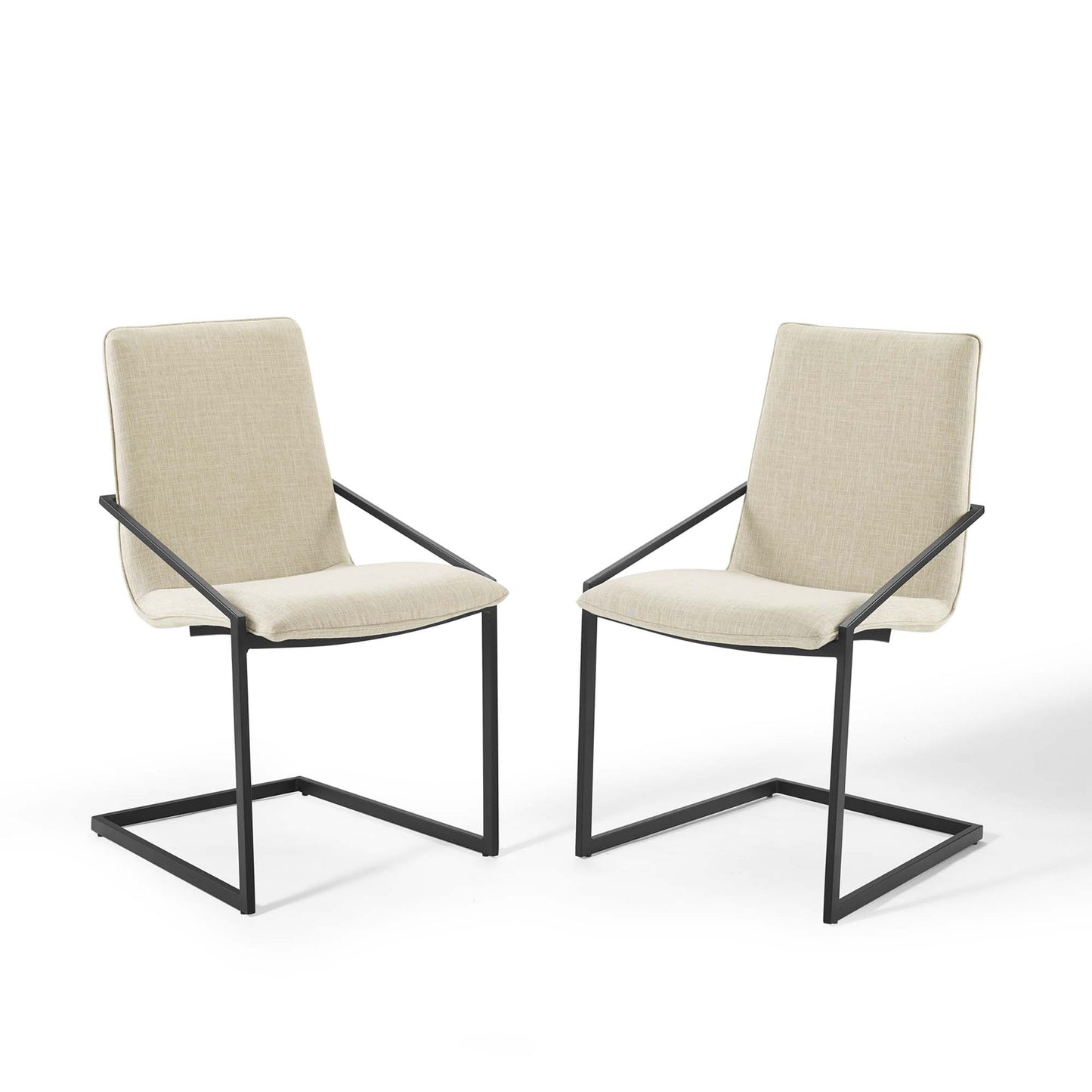 Pitch Upholstered Fabric Dining Armchair Set of 2 by Furniture for America