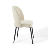 Plaid Upholstered Fabric Dining Side Chair Set of 2 in Black Beige