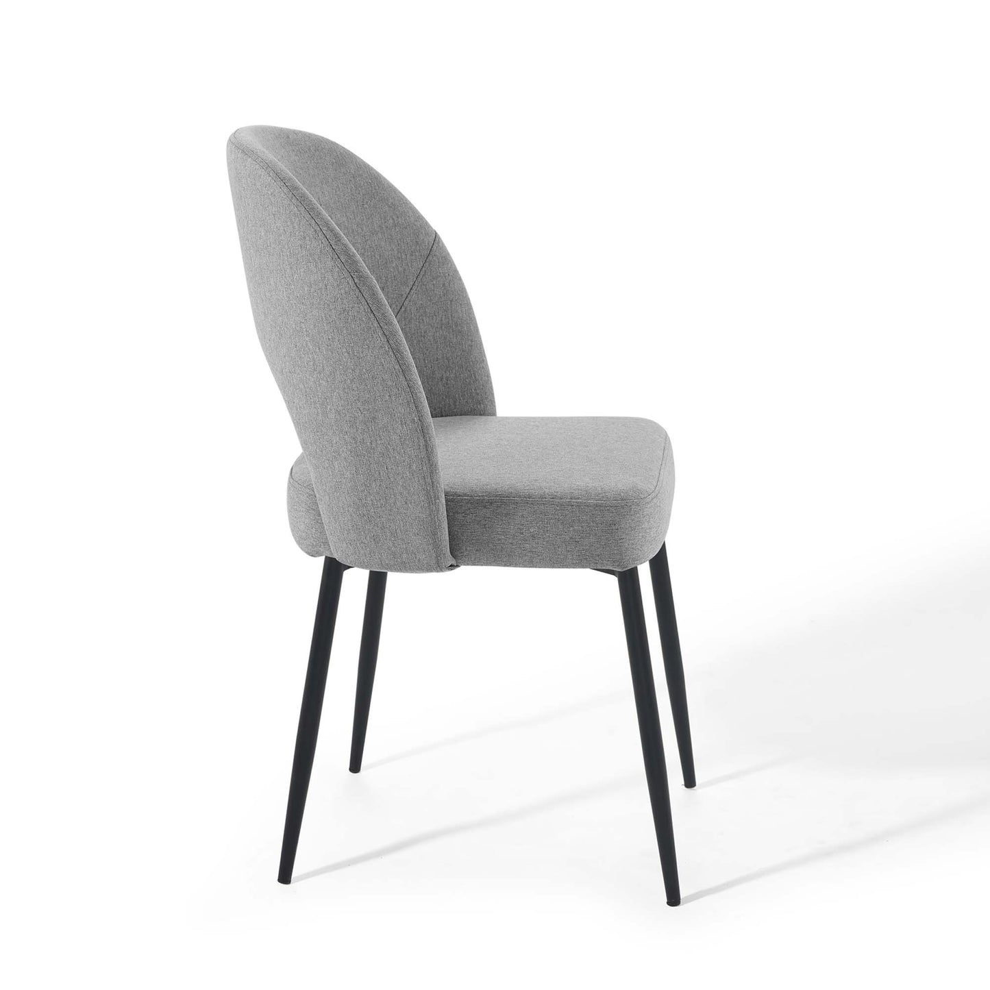 Rouse Upholstered Fabric Dining Side Chair Set of 2 by Furniture for America
