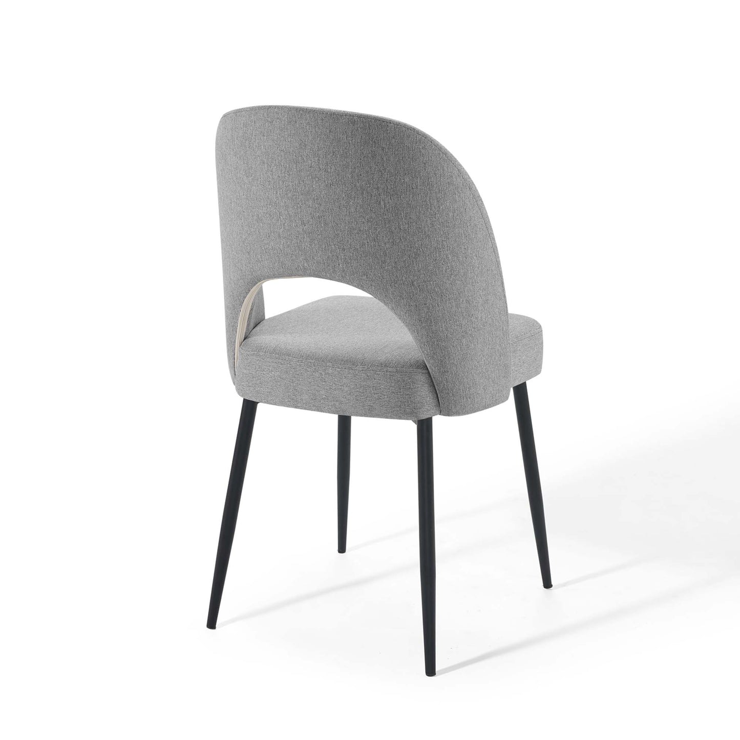 Rouse Upholstered Fabric Dining Side Chair Set of 2 by Furniture for America