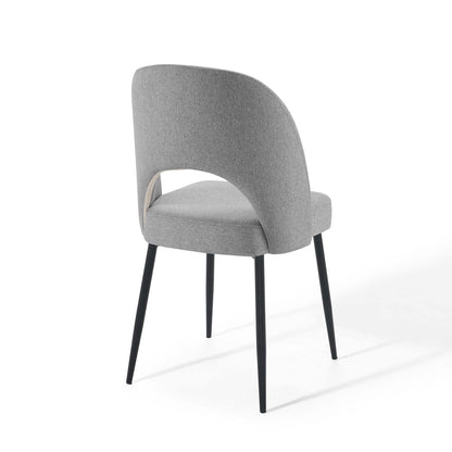 Rouse Upholstered Fabric Dining Side Chair Set of 2 by Furniture for America