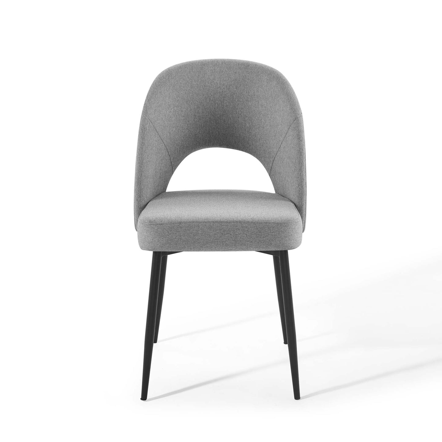 Rouse Upholstered Fabric Dining Side Chair Set of 2 by Furniture for America