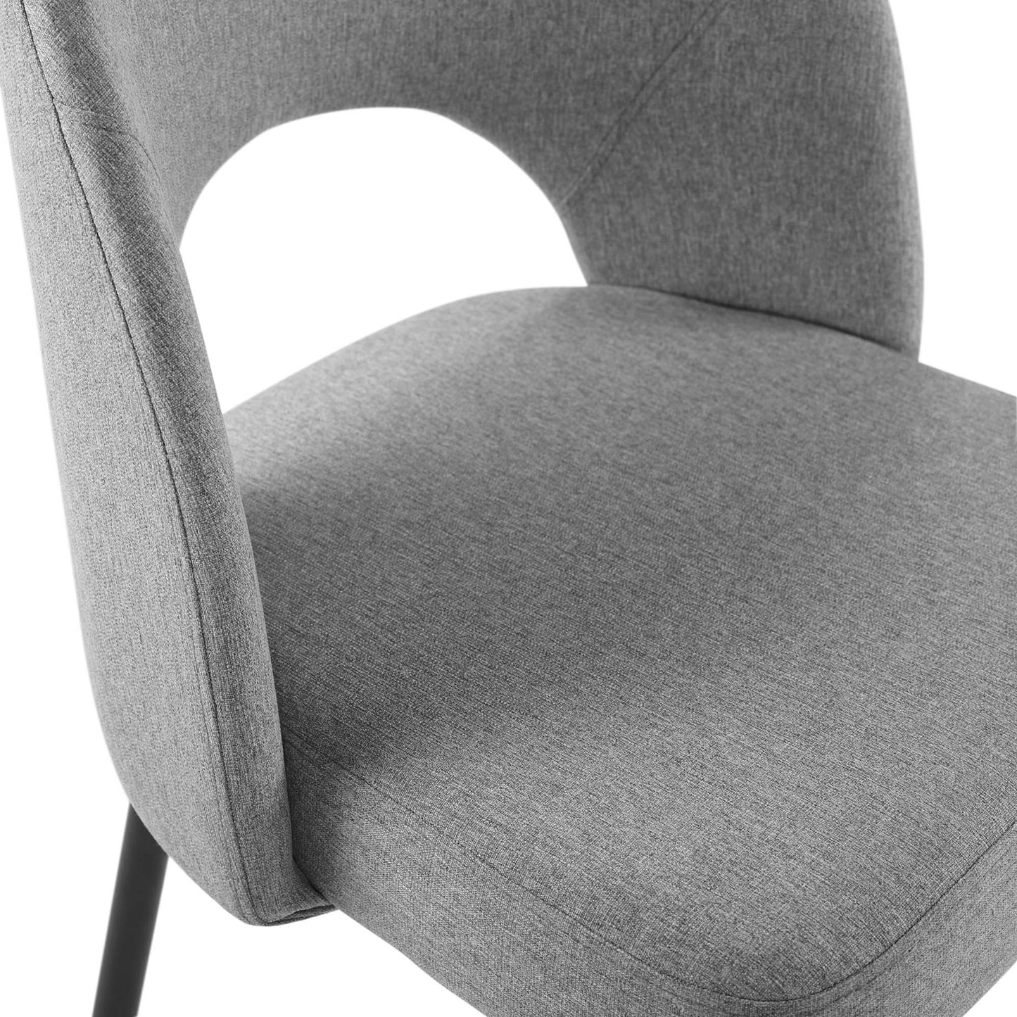 Rouse Upholstered Fabric Dining Side Chair Set of 2 by Furniture for America