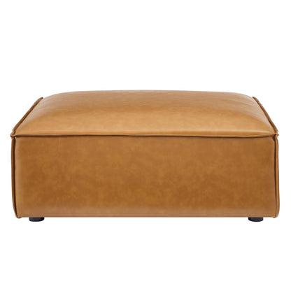 Restore Vegan Leather Ottoman by Furniture For America