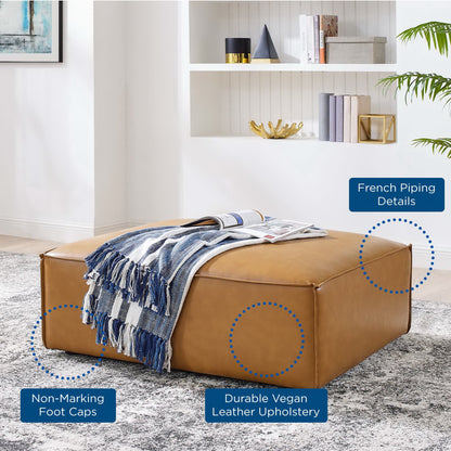 Restore Vegan Leather Ottoman by Furniture For America