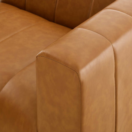 Bartlett 2-Piece Vegan Leather Loveseat in Tan