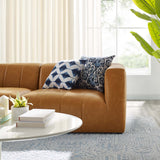 Reef 2-Piece Vegan Leather Loveseat in Tan