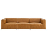 Reef 3-Piece Vegan Leather Sofa in Tan