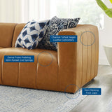Reef 3-Piece Vegan Leather Sofa in Tan