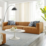 Reef 3-Piece Vegan Leather Sofa in Tan