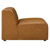 Reef 4-Piece Vegan Leather Sectional Sofa in Tan