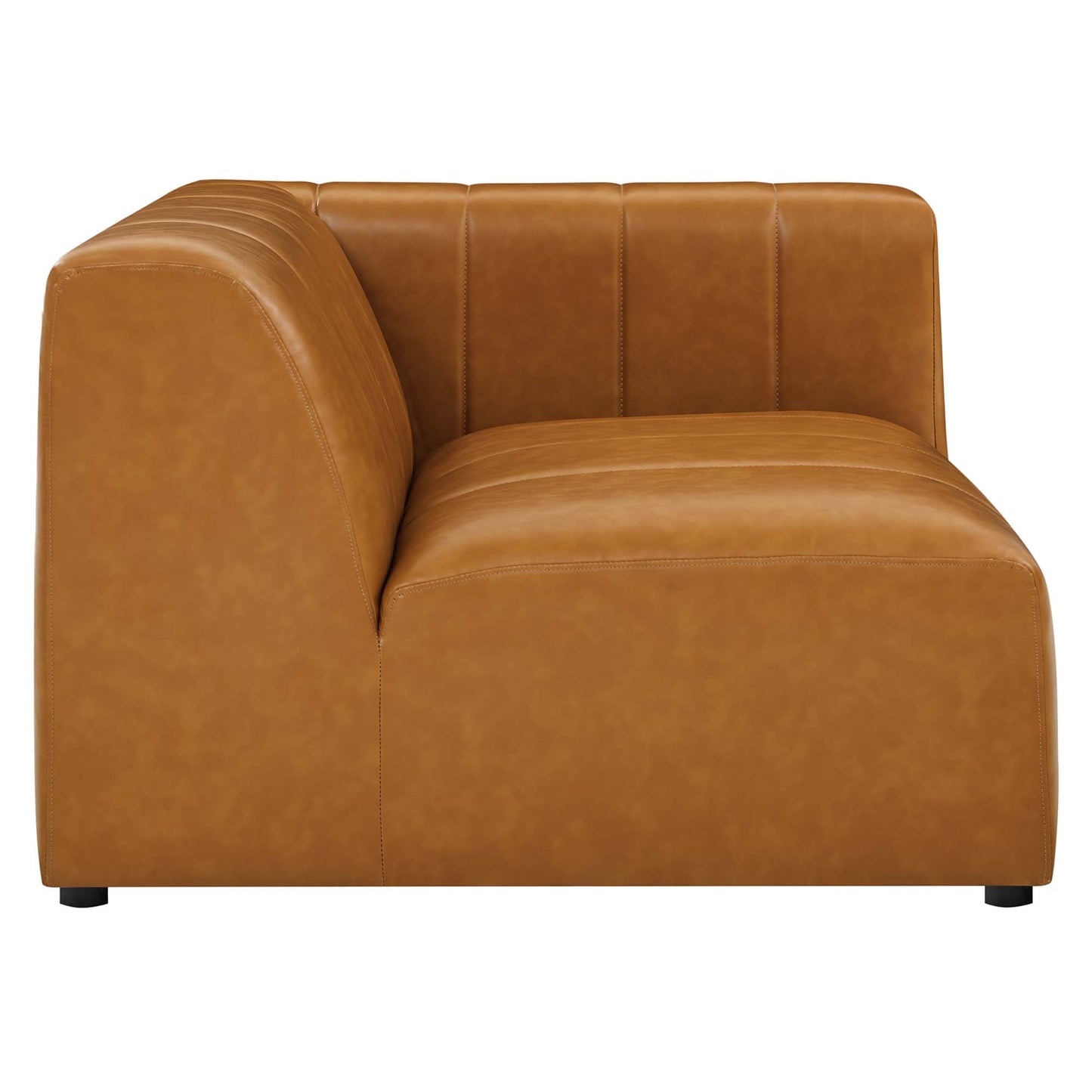 Reef 5-Piece Vegan Leather Sectional Sofa in Tan