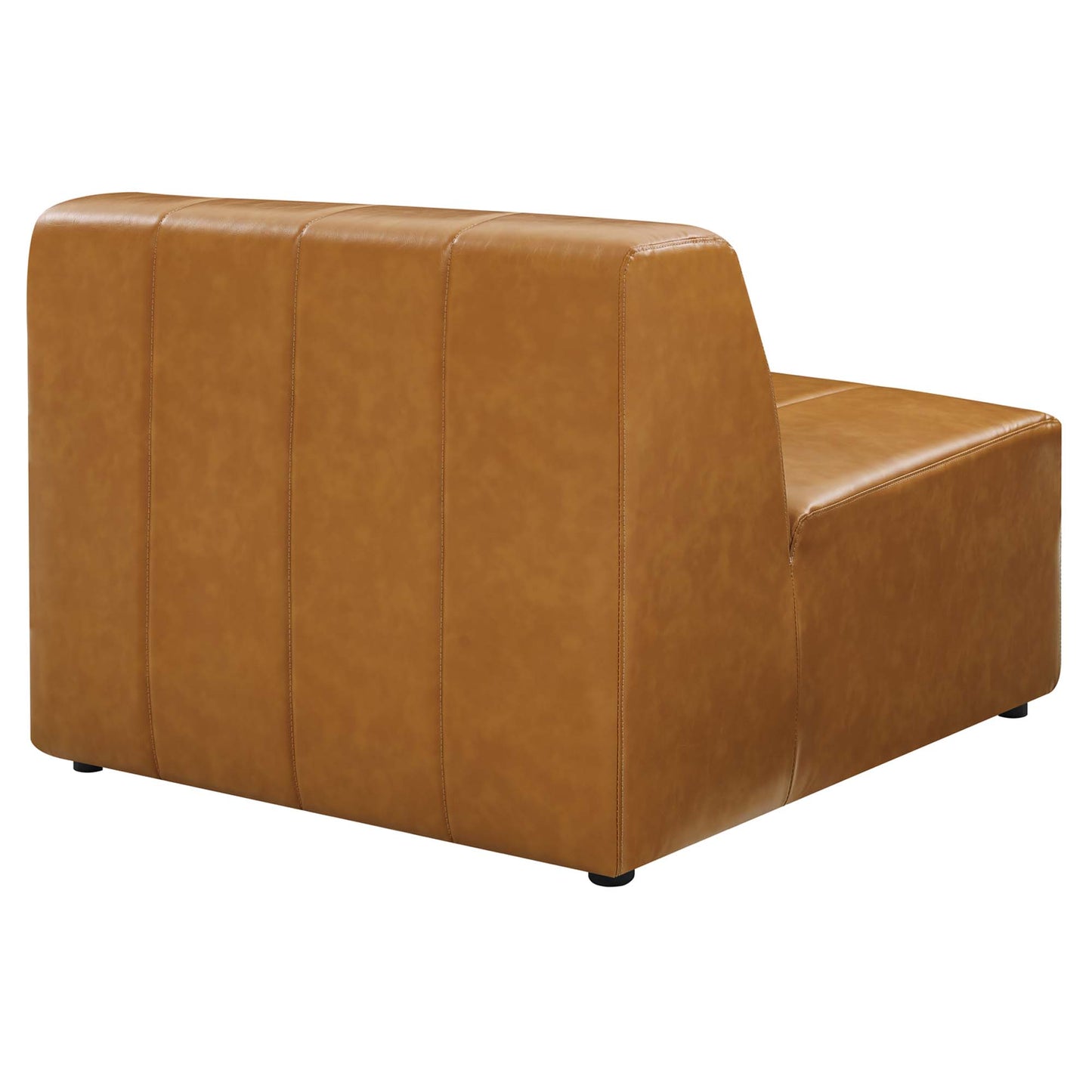 Reef 5-Piece Vegan Leather Sectional Sofa in Tan