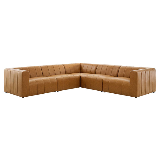 Bartlett 5-Piece Vegan Leather Sectional Sofa by Furniture For America