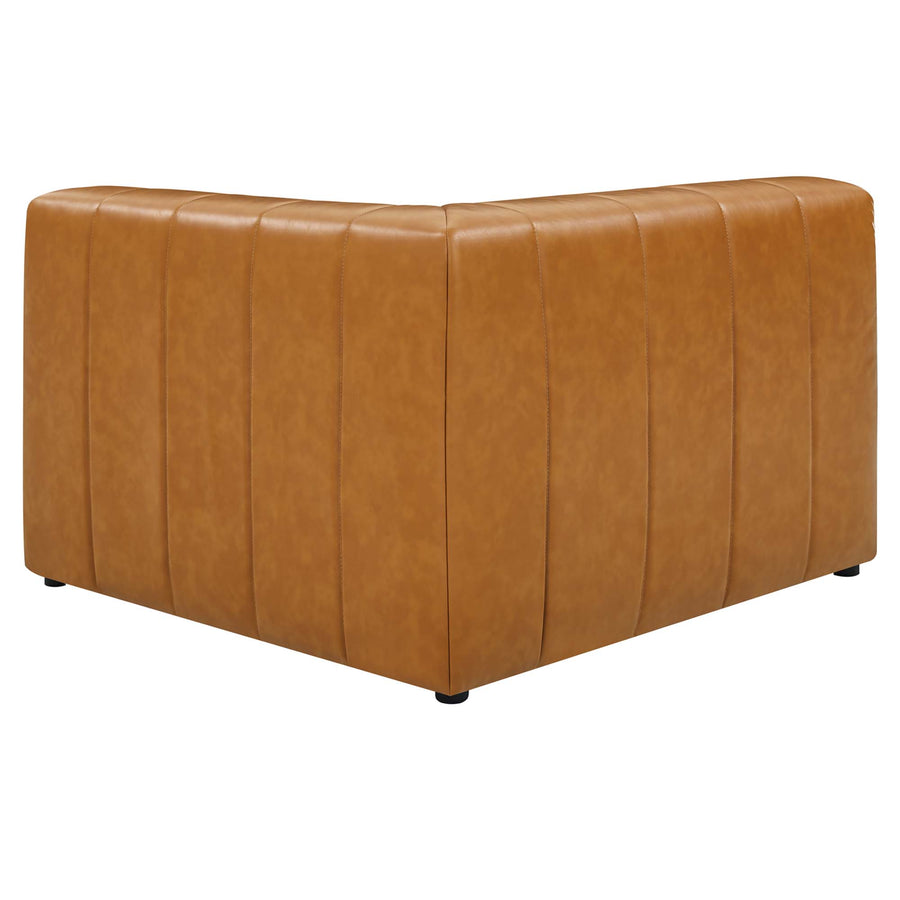 Reef 6-Piece Vegan Leather Sectional Sofa in Tan