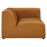 Reef 8-Piece Vegan Leather Sectional Sofa in Tan