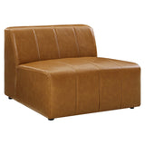 Reef 8-Piece Vegan Leather Sectional Sofa in Tan
