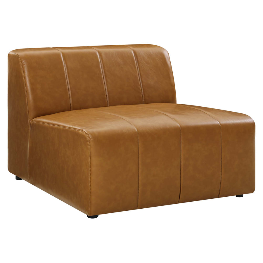 Reef 8-Piece Vegan Leather Sectional Sofa in Tan