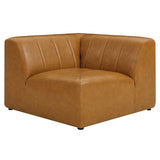 Reef 8-Piece Vegan Leather Sectional Sofa in Tan