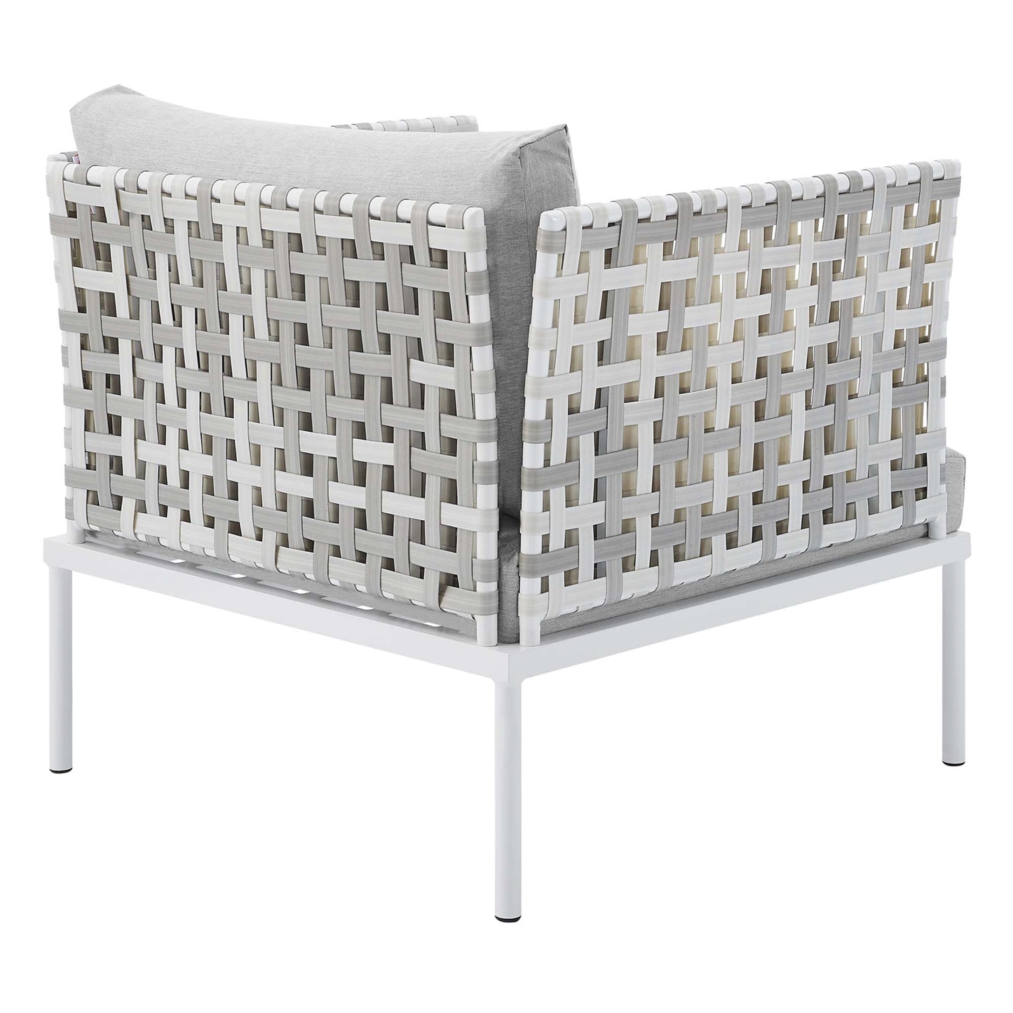 Harmony SunbrellaÂ® Basket Weave Outdoor Patio Aluminum Armchair by Furniture For America
