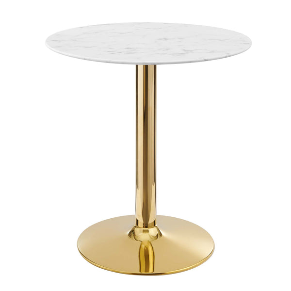 Verne 28" Artificial Marble Dining Table by Furniture For America