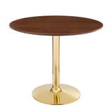 Theo 35" Dining Table in Gold Walnut