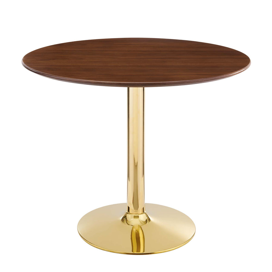 Theo 35" Dining Table in Gold Walnut