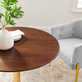 Theo 35" Dining Table in Gold Walnut