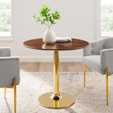 Theo 35" Dining Table in Gold Walnut