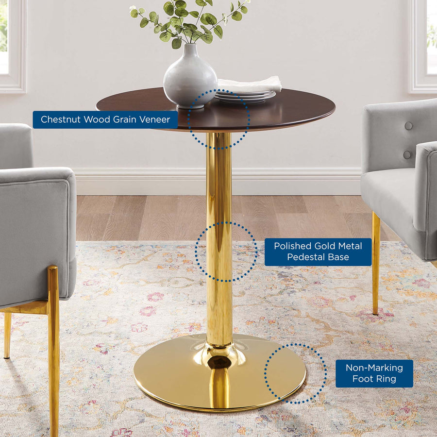 Theo 28" Dining Table in Gold Cherry Walnut
