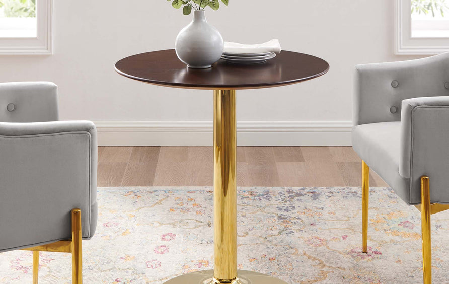Theo 28" Dining Table in Gold Cherry Walnut