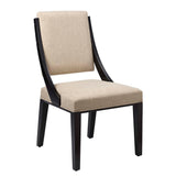 Ifanna Upholstered Fabric Dining Chairs Set of 2 in Beige