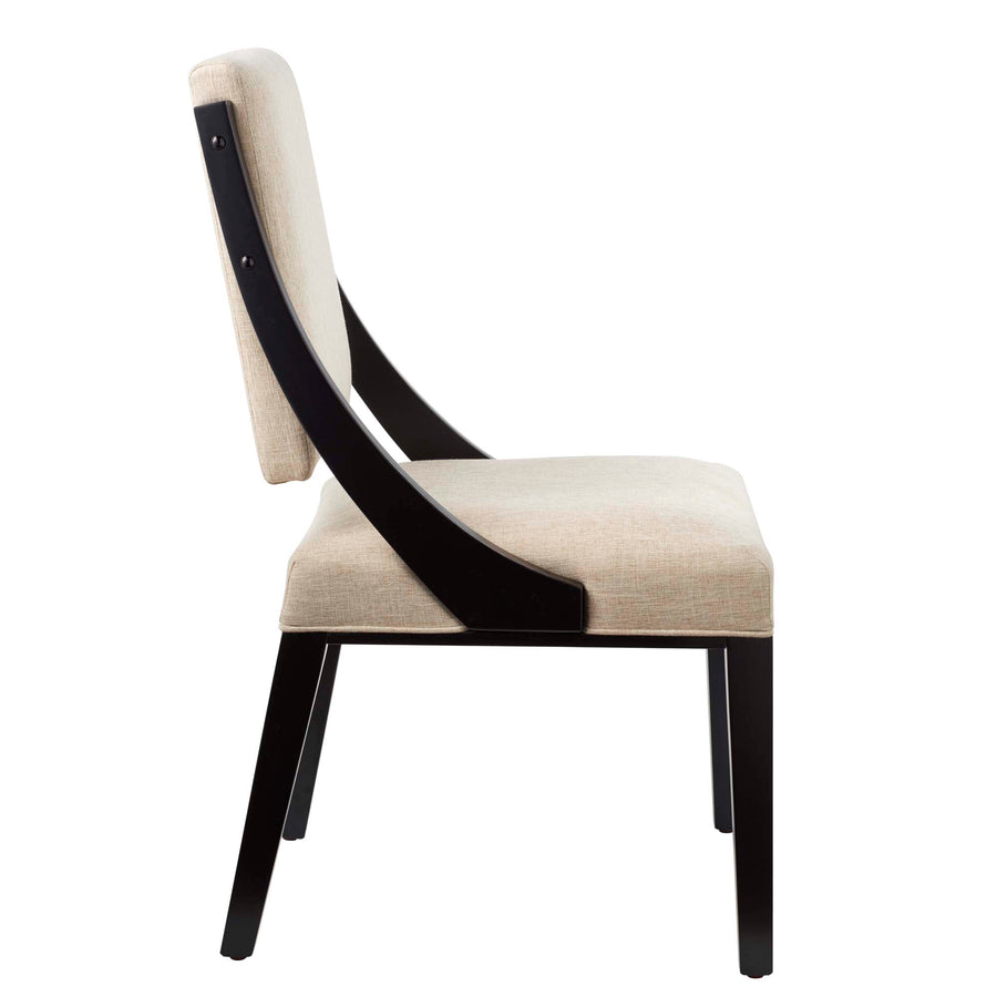 Ifanna Upholstered Fabric Dining Chairs Set of 2 in Beige