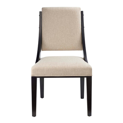 Cambridge Upholstered Fabric Dining Chairs Set of 2 by Furniture For America
