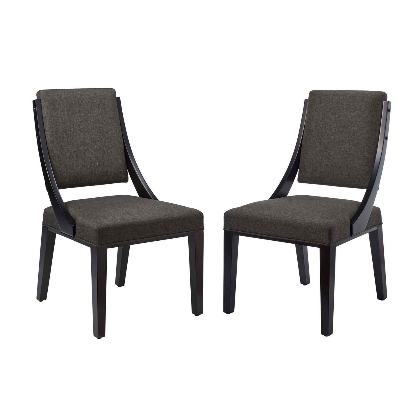 Cambridge Upholstered Fabric Dining Chairs Set of 2 by Furniture For America