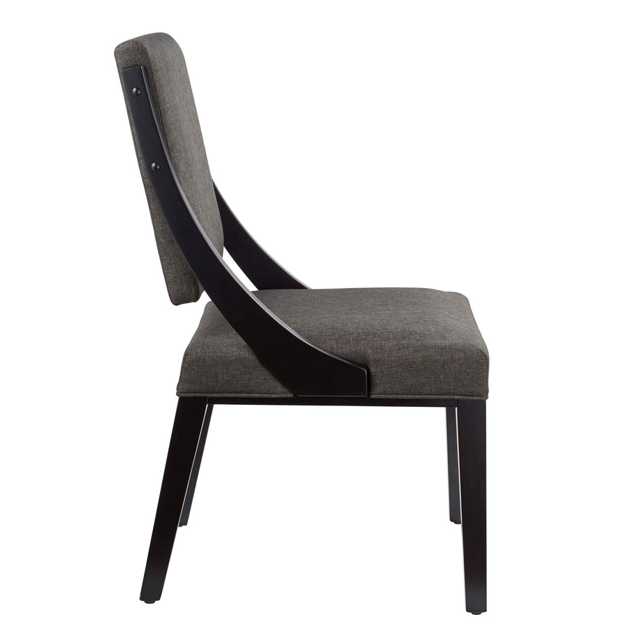 Ifanna Upholstered Fabric Dining Chairs Set of 2 in Gray