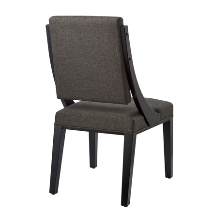 Cambridge Upholstered Fabric Dining Chairs Set of 2 in Gray